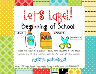 Label It! Beginning of School & Freebie