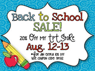 Back to School Sale! Giveaway, too!