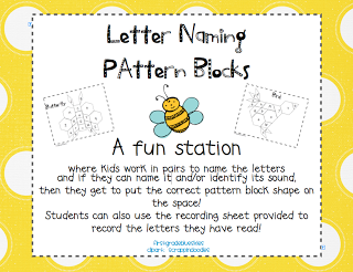 Pattern Block Letter Naming