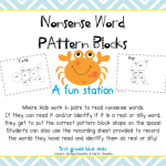 Observations and Nonsense Word Pattern Blocks!