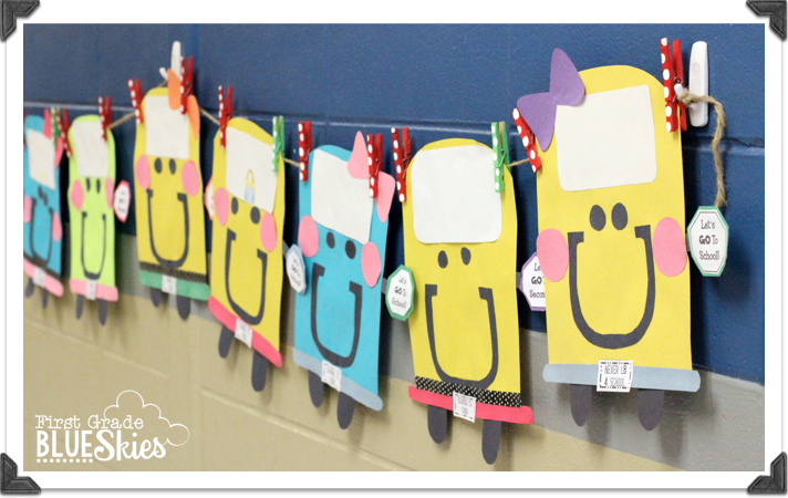 BUStin’ into School! Back to School Craft and Bulletin Board {Giveaway}