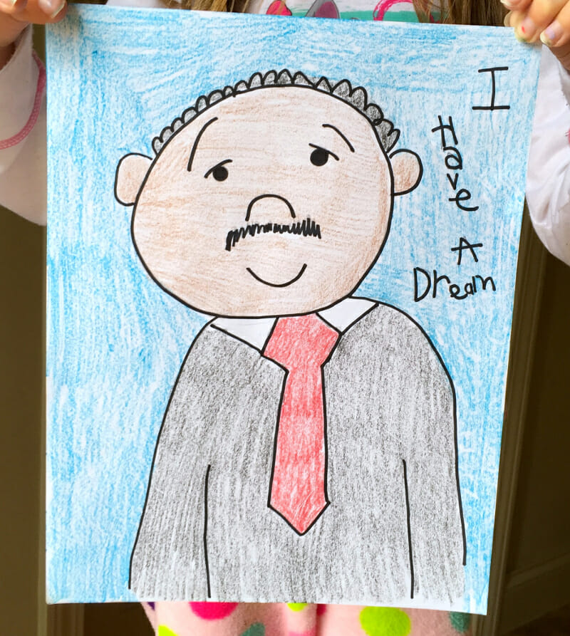 Martin Luther King Directed Drawing