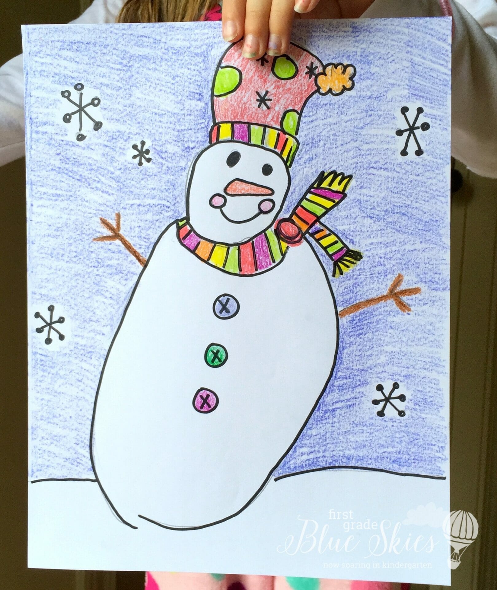 Snowman Directed Drawing