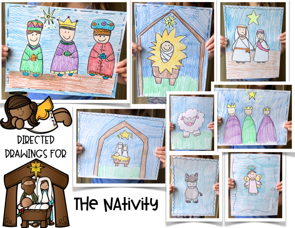 The Nativity Directed Drawings - First Grade Blue Skies