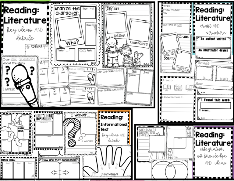 Kindergarten Reading Standards: Literature and Informational Texts